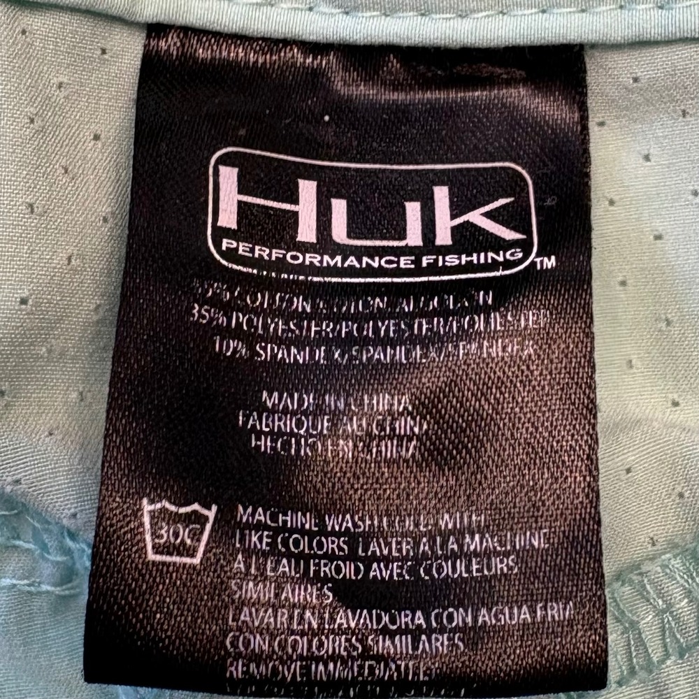Huk Next Level Shorts Men 30 Mint Green Performance Fishing Cargo Pockets Summer - Picture 3 of 7